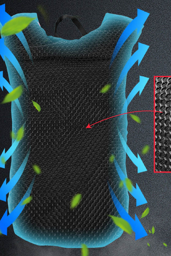 Balo Trail 10L - siêu nhẹ, thiết kế vest ôm sát, lưới tổ ong thoáng khí, tích hợp ngăn chứa nước