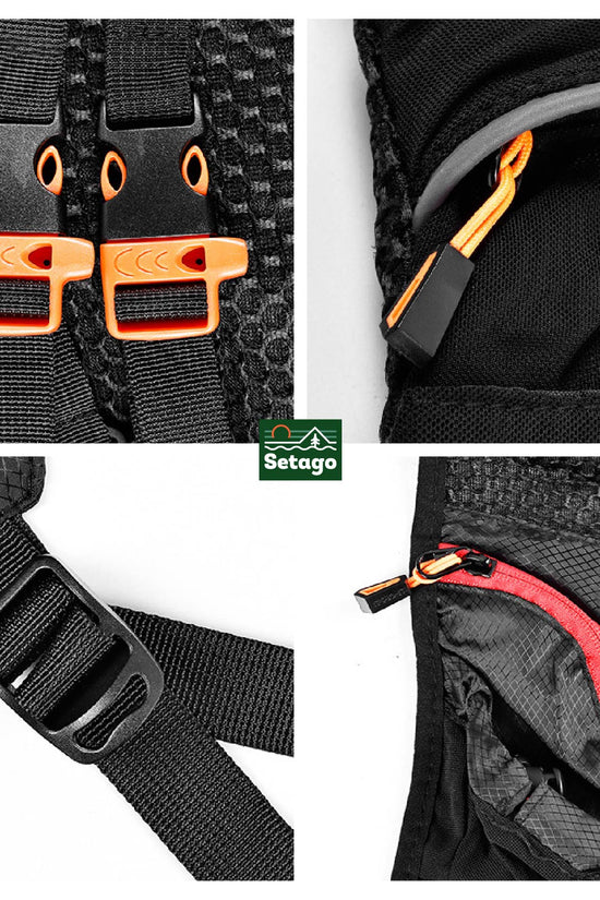 Balo Trail 10L - siêu nhẹ, thiết kế vest ôm sát, lưới tổ ong thoáng khí, tích hợp ngăn chứa nước