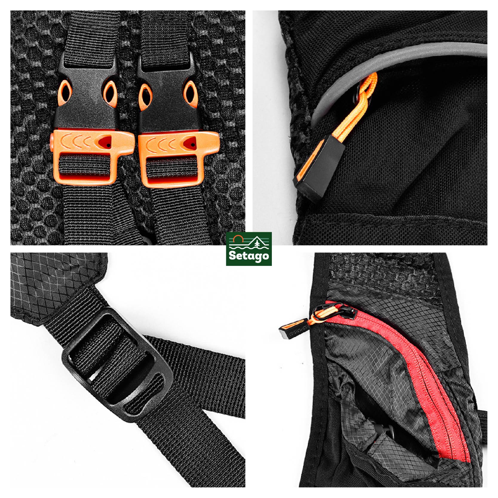 Balo Trail 10L - siêu nhẹ, thiết kế vest ôm sát, lưới tổ ong thoáng khí, tích hợp ngăn chứa nước