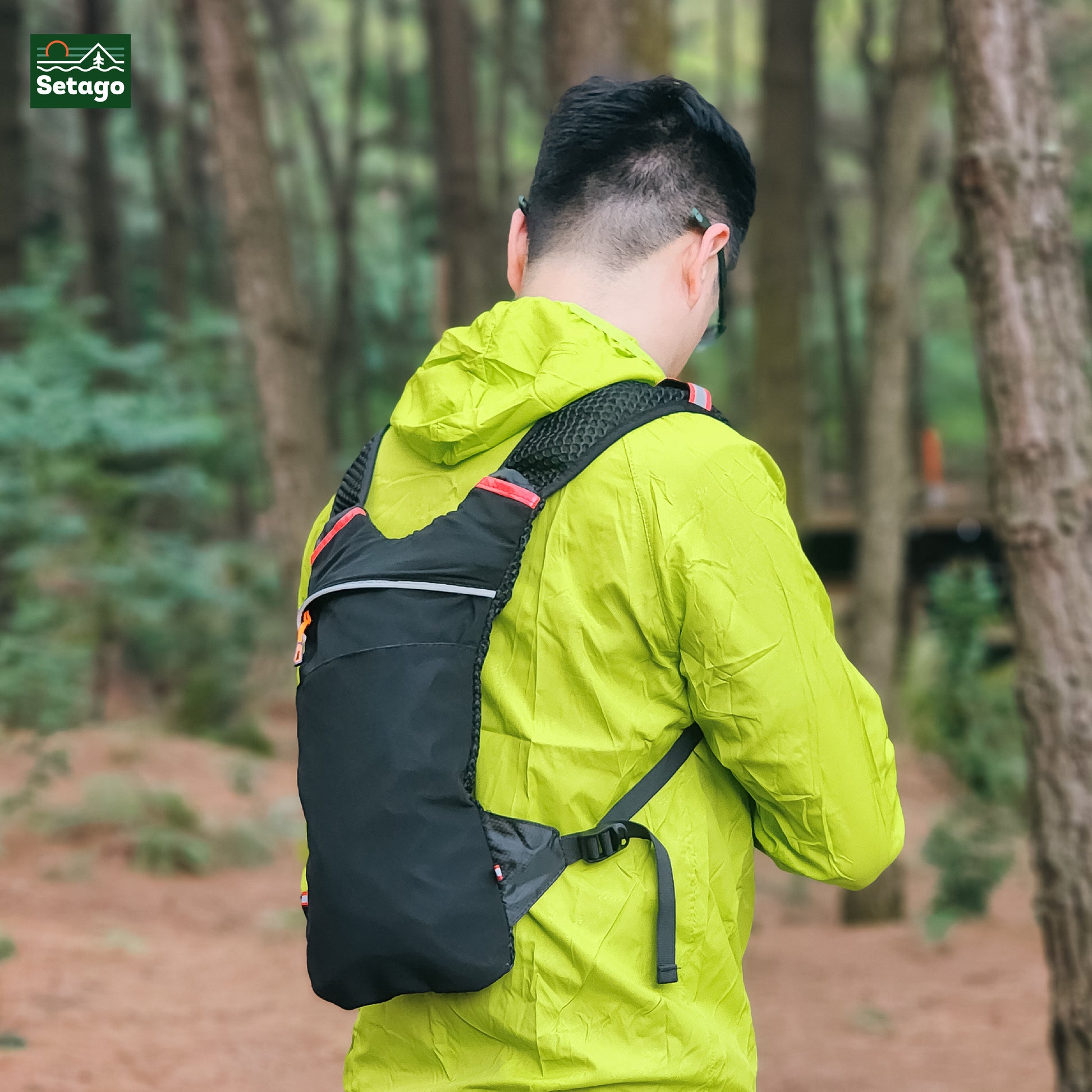 Balo Trail 10L - siêu nhẹ, thiết kế vest ôm sát, lưới tổ ong thoáng khí, tích hợp ngăn chứa nước