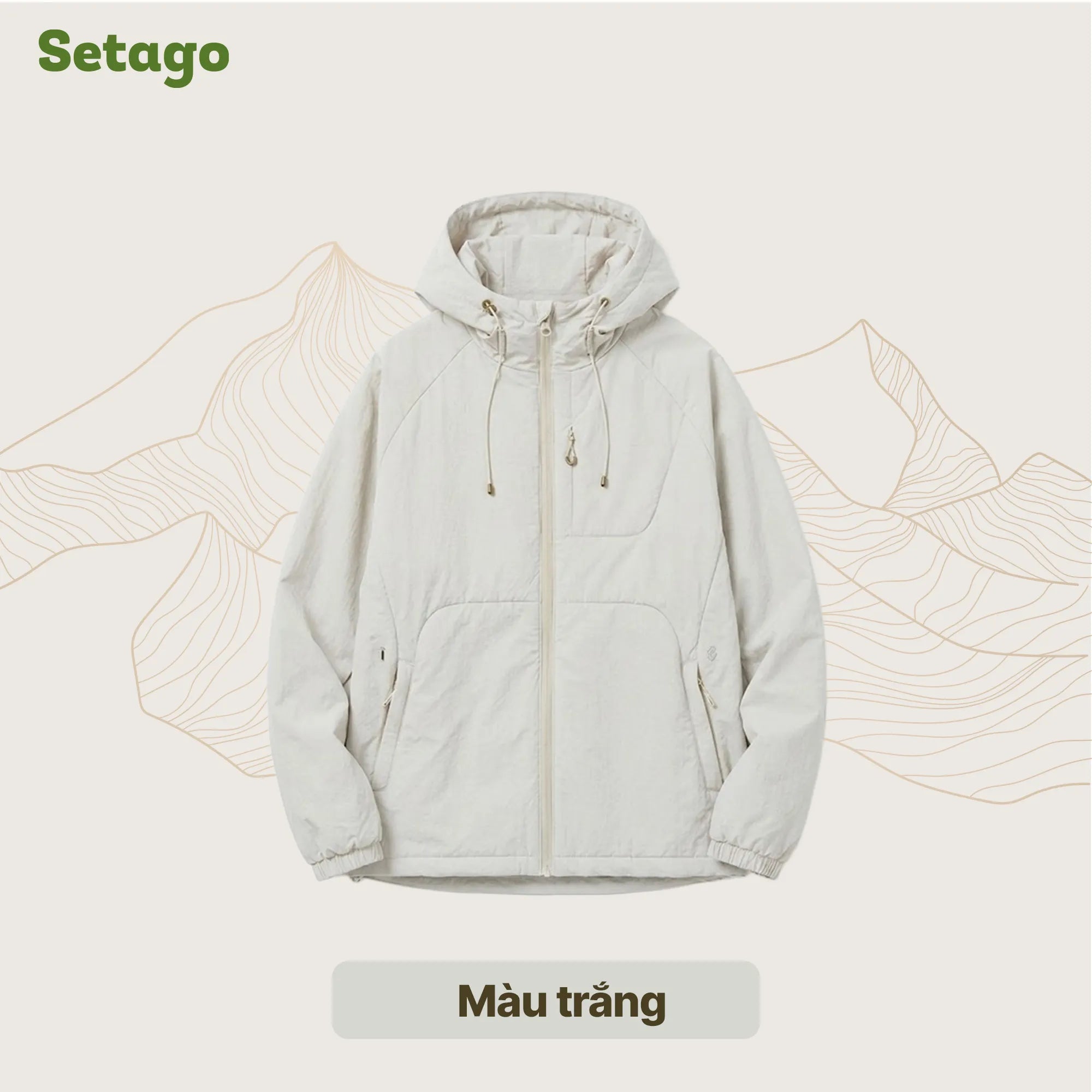 Áo khoác phao du lịch, thời trang siêu nhẹ gấp gọn Cloudy