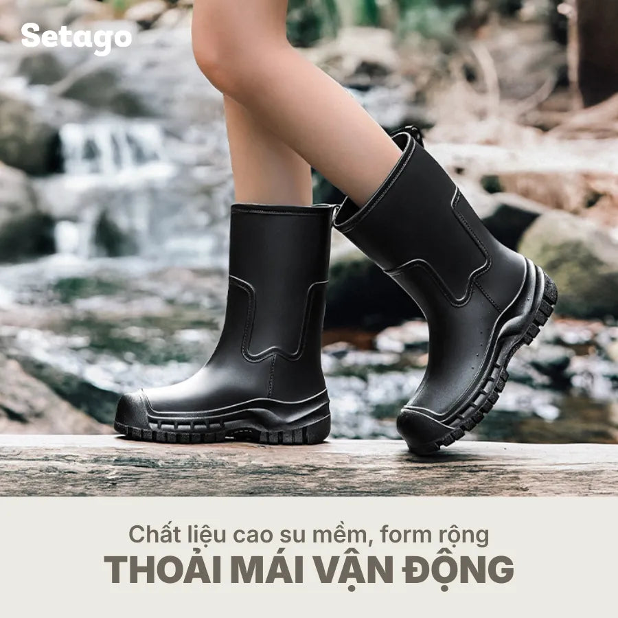 Ủng đi mưa Muddy chống nước chống trơn trượt