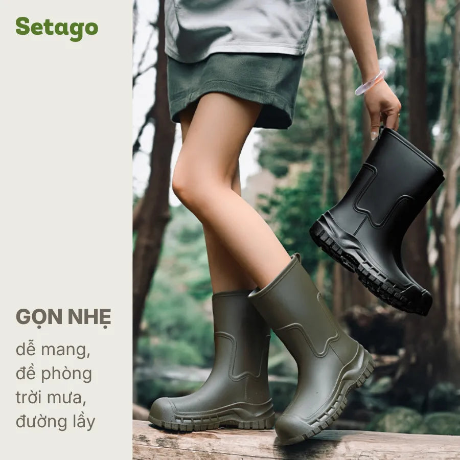 Ủng đi mưa Muddy chống nước chống trơn trượt