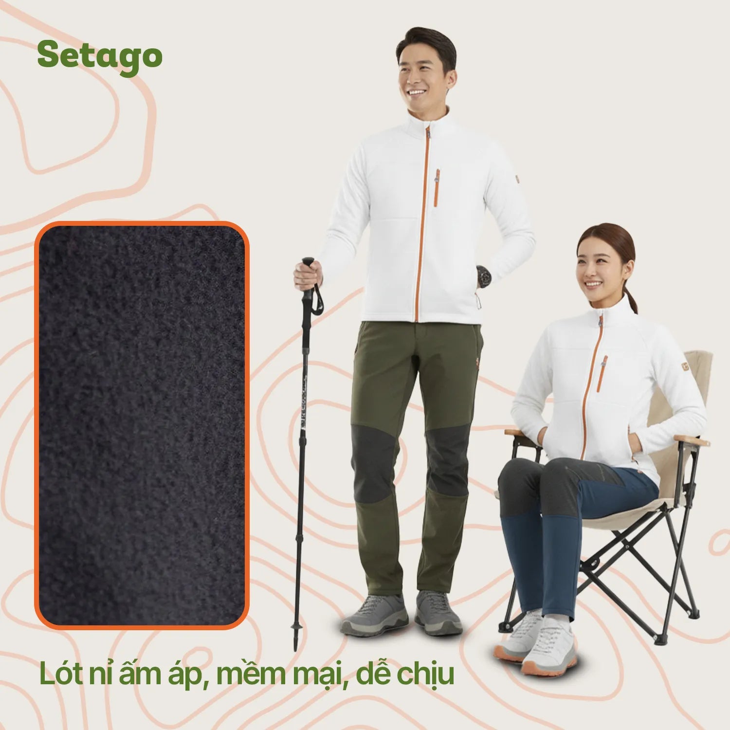 Quần leo núi lót nỉ mùa đông Alaska - Giữ ấm, trượt nước, chống mài mòn