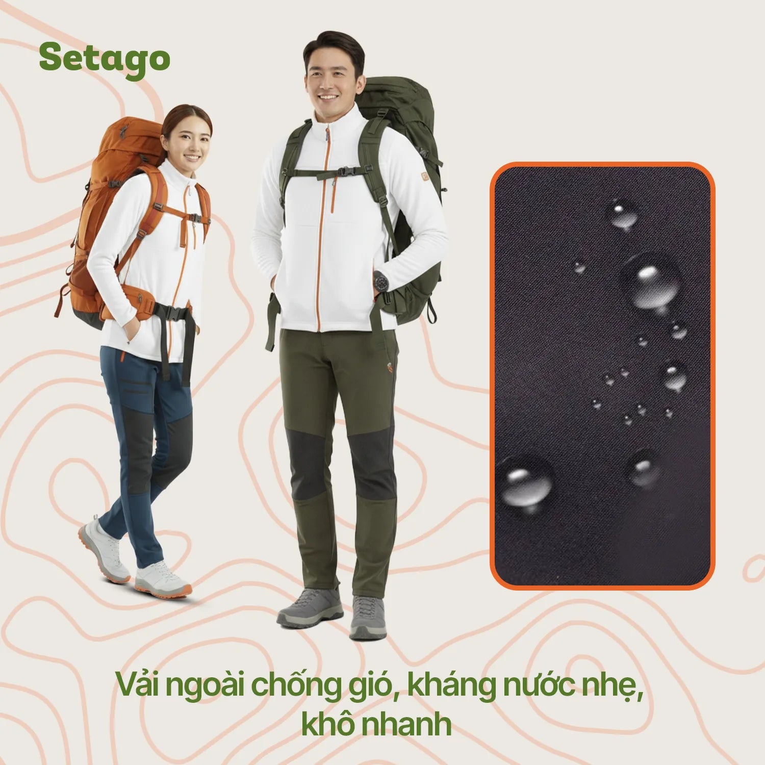 Quần leo núi lót nỉ mùa đông Alaska - Giữ ấm, trượt nước, chống mài mòn