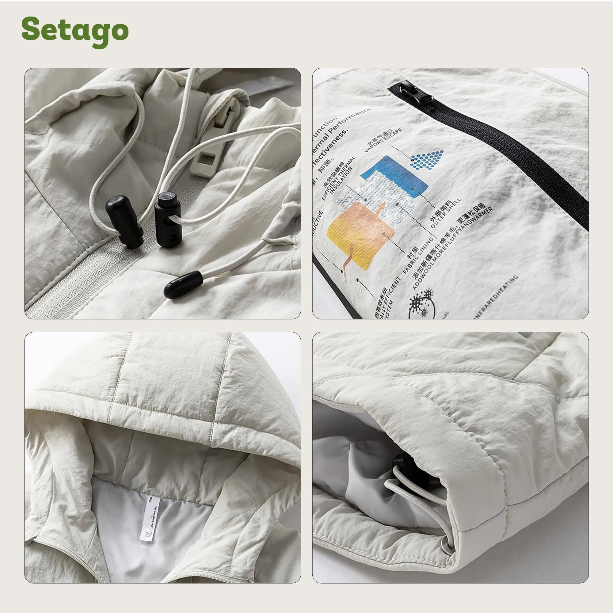 Áo khoác phao du lịch, thời trang siêu nhẹ gấp gọn Cloudy