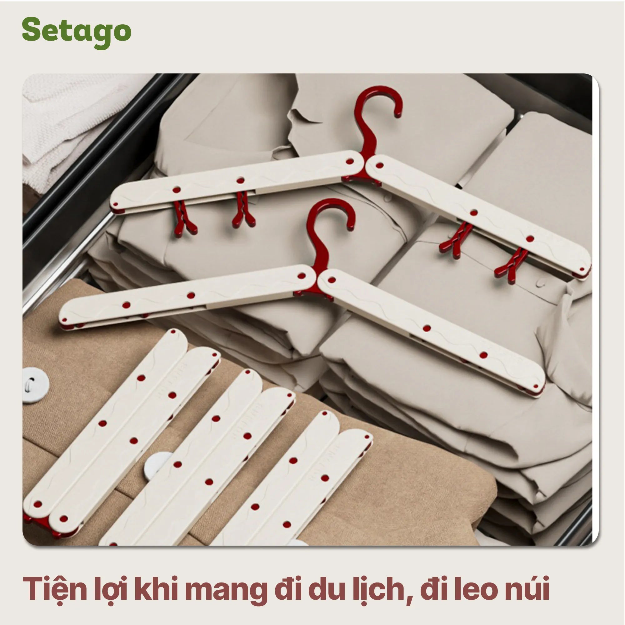 Móc treo quần áo đa năng, gấp gọn siêu nhẹ Foldie