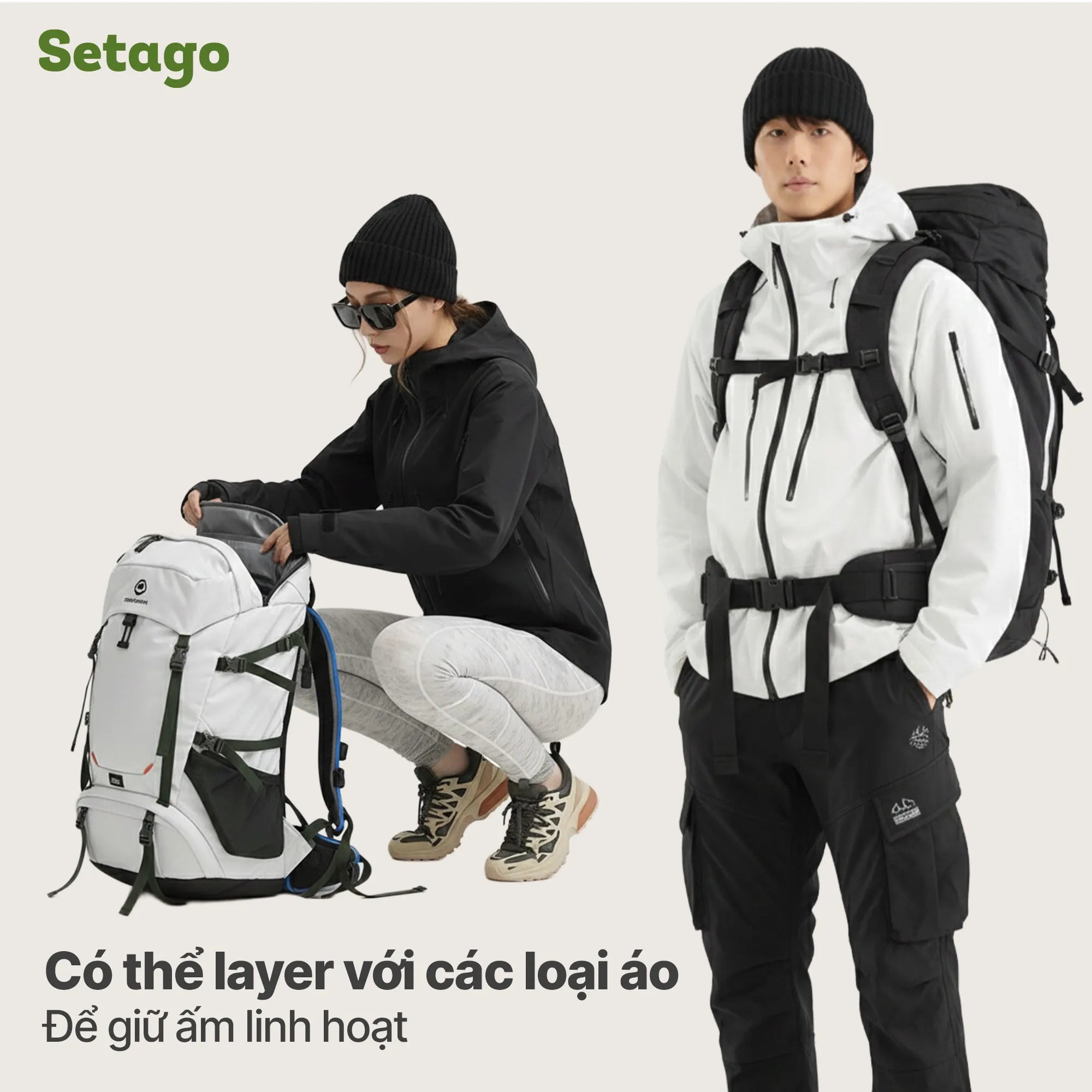 Áo khoác dã ngoại, leo núi chống nước tối đa Setago GTX
