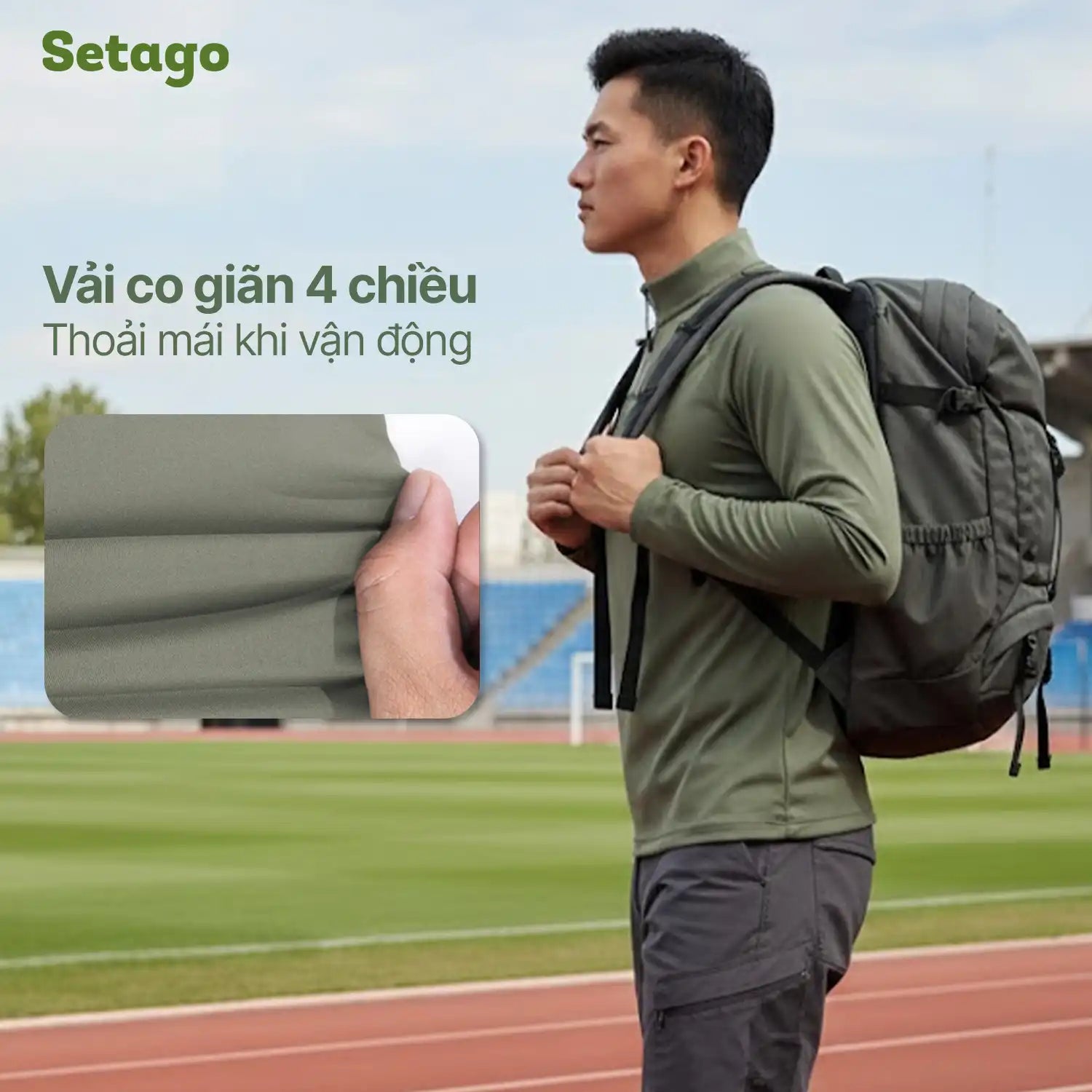 Áo dài tay half-zip lót nỉ mỏng thu đông Haven