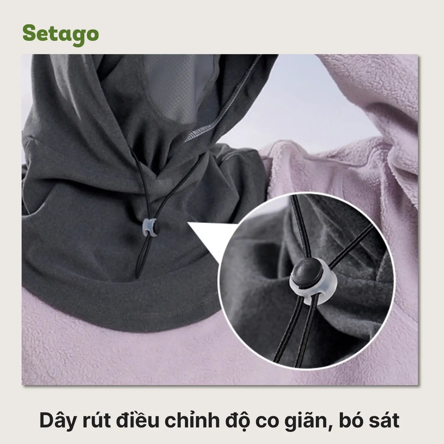 Mũ nỉ trùm đầu NINX mùa đông