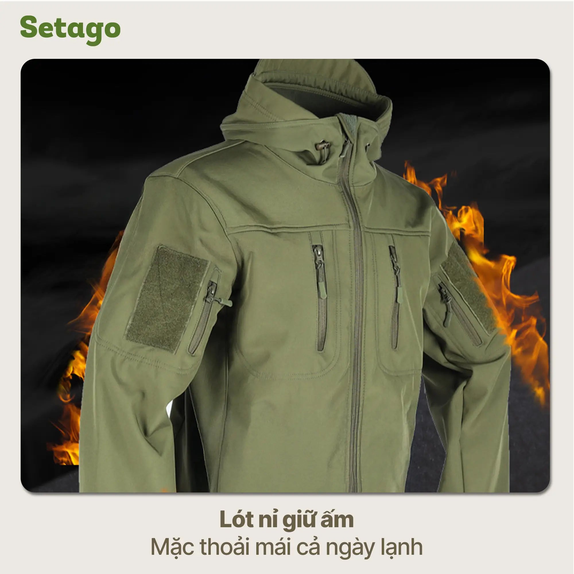 Áo khoác dã ngoại dáng quân đội Tactical V2