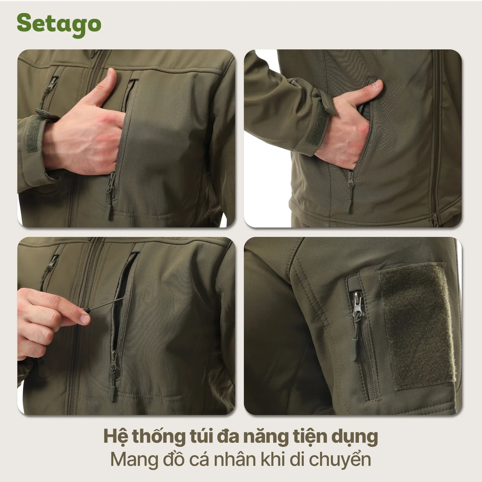 Áo khoác dã ngoại dáng quân đội Tactical V2