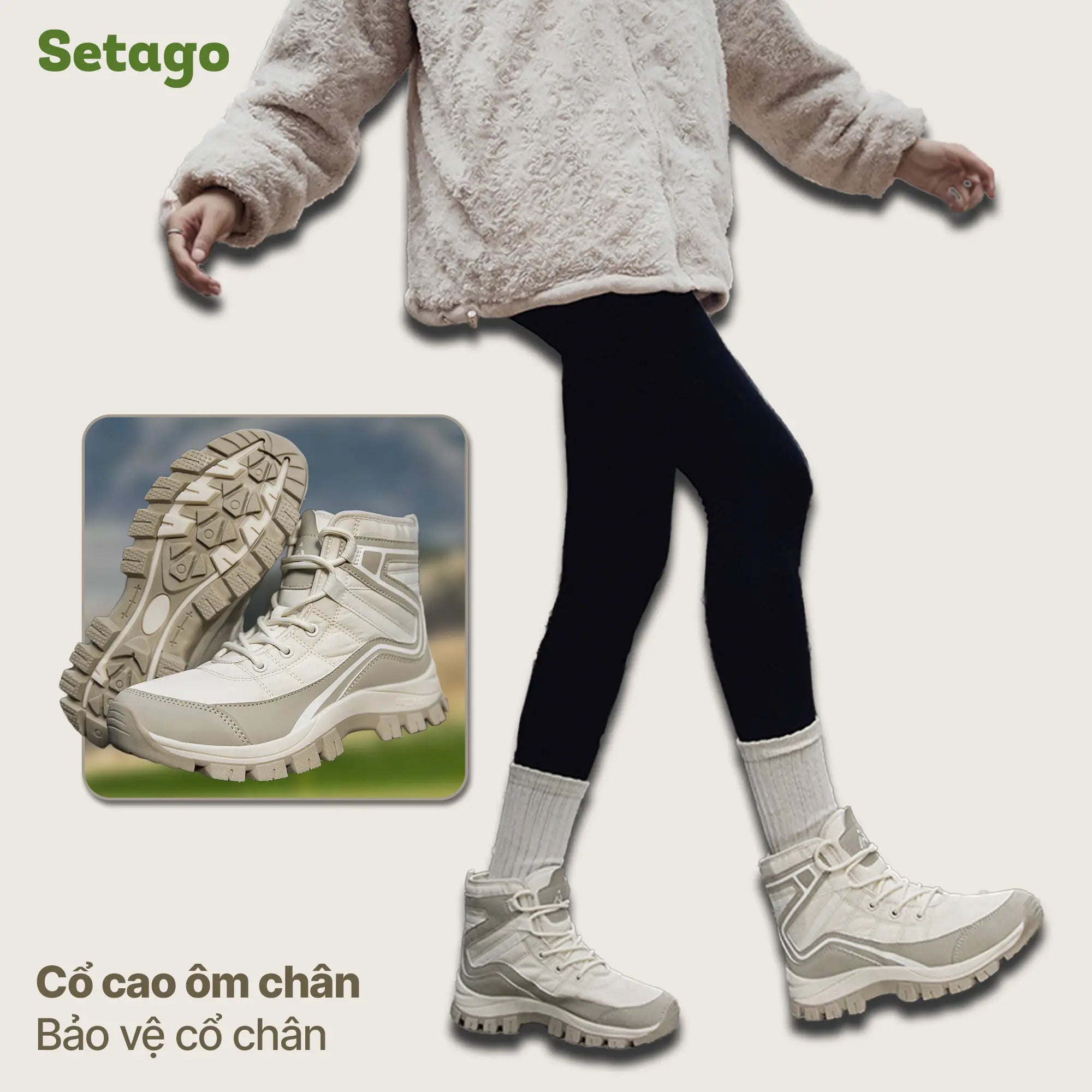 Giày dã ngoại, leo núi cao cổ Wintera dành cho mùa đông