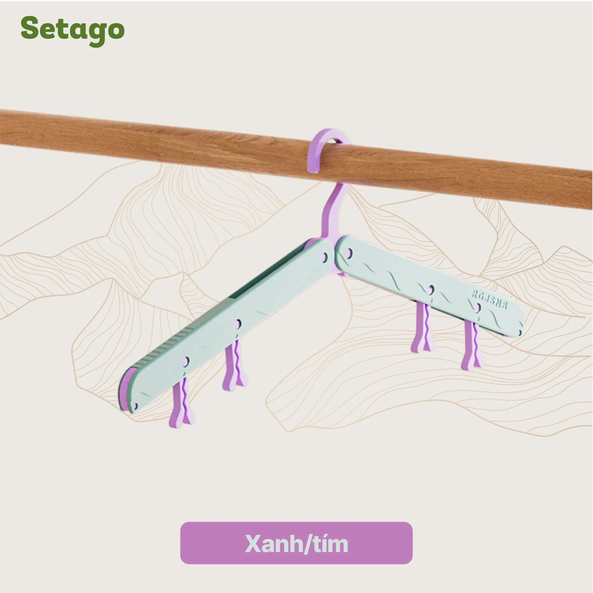 Móc treo quần áo đa năng, gấp gọn siêu nhẹ Foldie