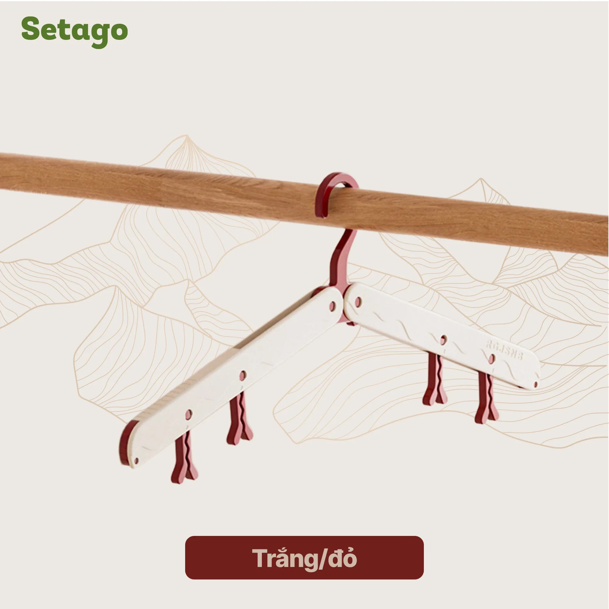 Móc treo quần áo đa năng, gấp gọn siêu nhẹ Foldie