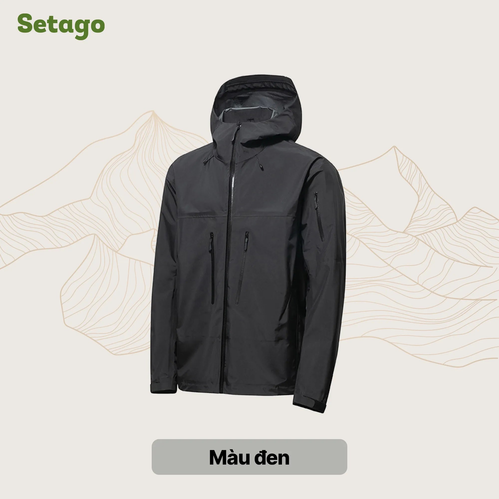 Áo khoác dã ngoại, leo núi chống nước tối đa Setago GTX