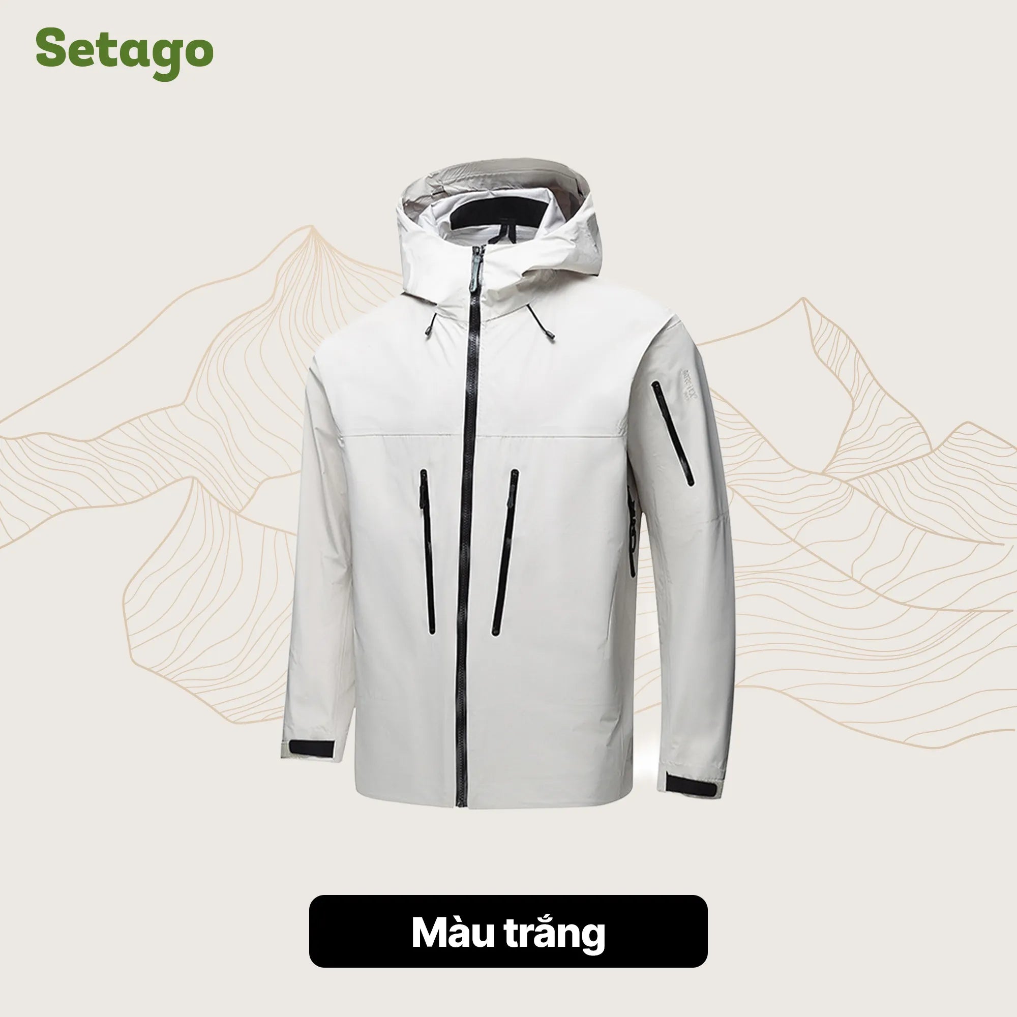 Áo khoác dã ngoại, leo núi chống nước tối đa Setago GTX