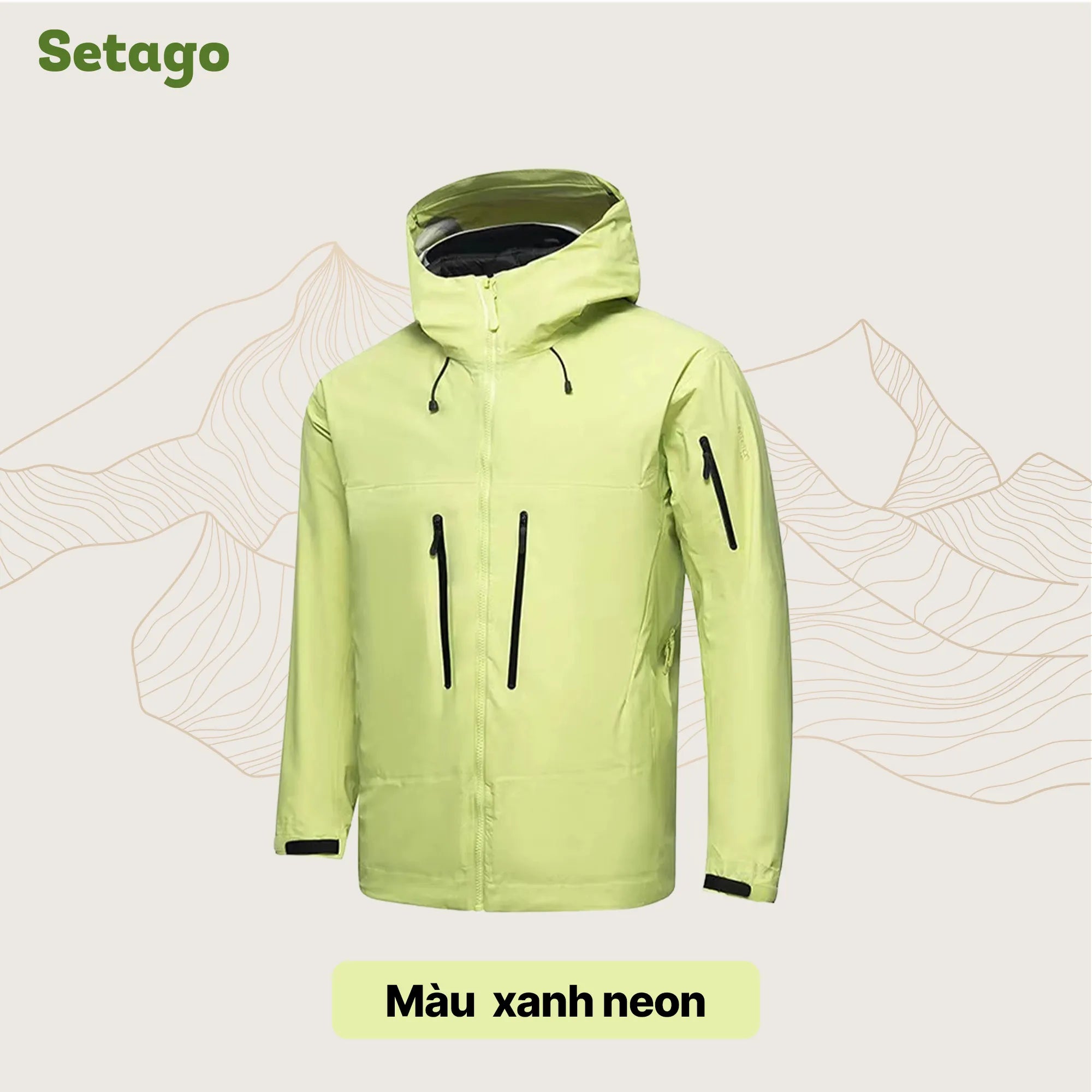 Áo khoác dã ngoại, leo núi chống nước tối đa Setago GTX