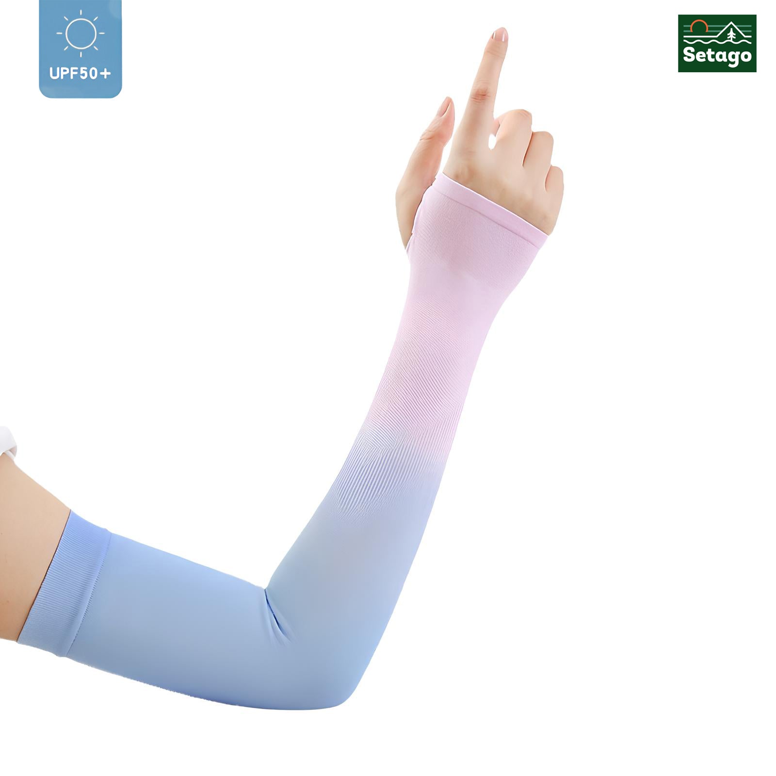 Găng tay chống nắng SPF 50+ chất vải lụa băng co giãn, mát lạnh, thấm hút nhanh khô