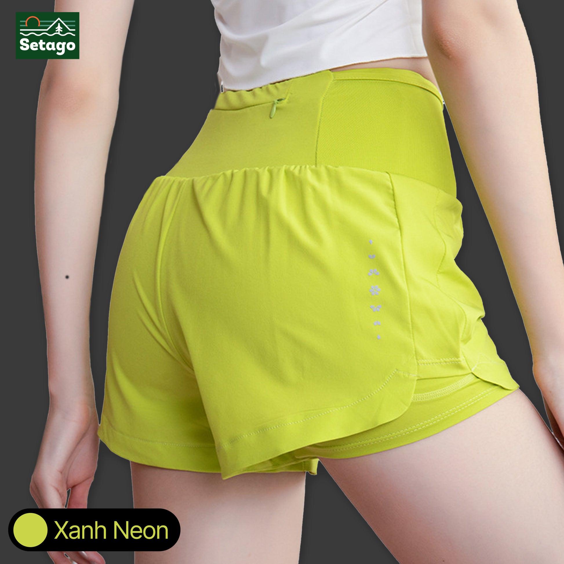 Quần short thể thao nữ 2 lớp InOut - 2 lớp co giãn, thoải mái chuyển động