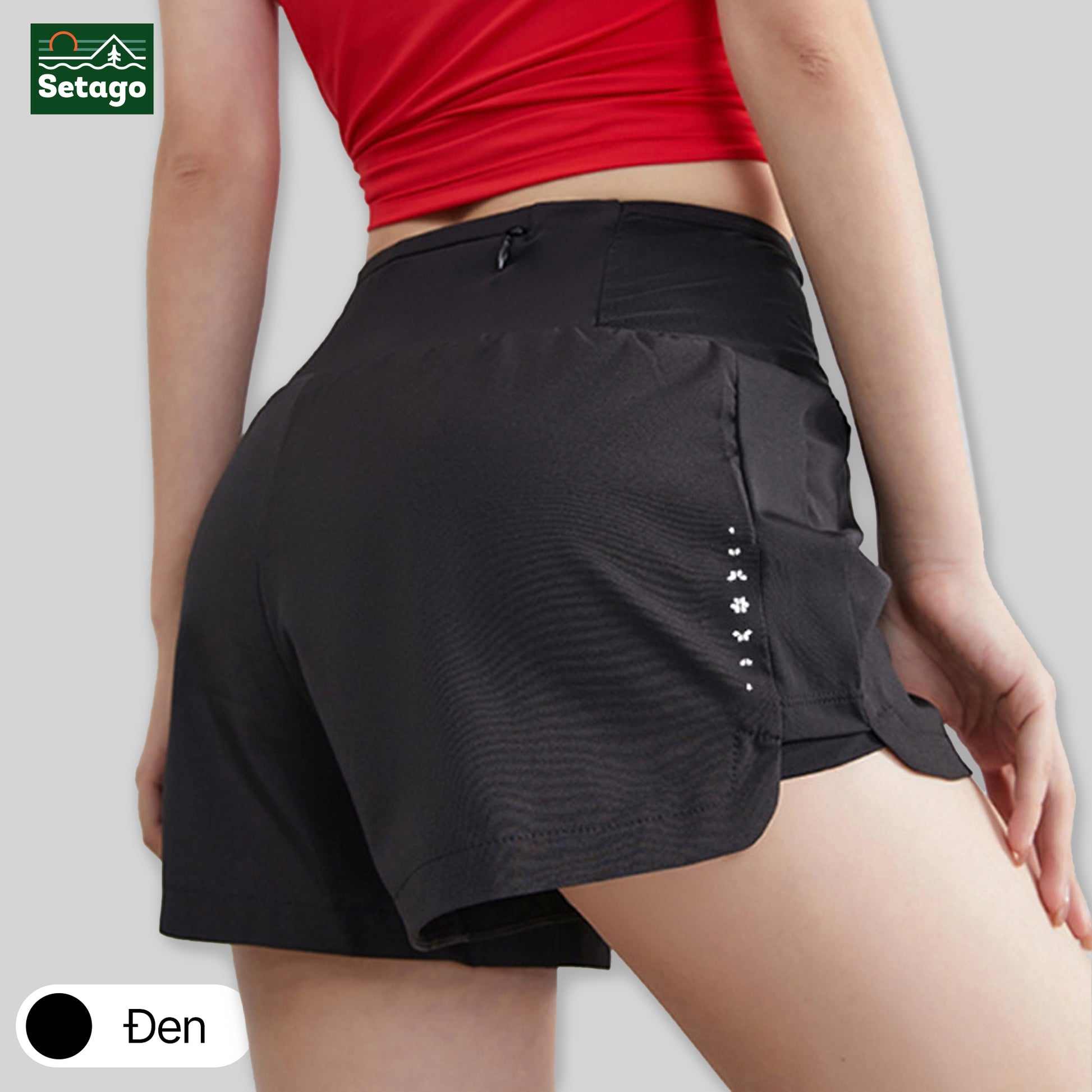 Quần short thể thao nữ 2 lớp InOut - 2 lớp co giãn, thoải mái chuyển động
