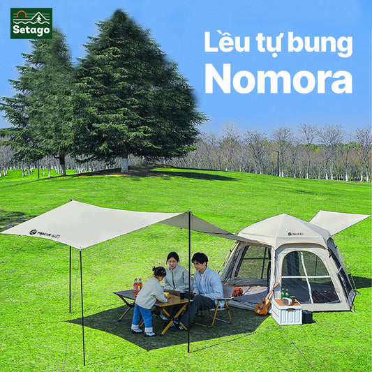 Lều tự bung Nomora, không gian lớn - chống nắng, mưa, cản gió