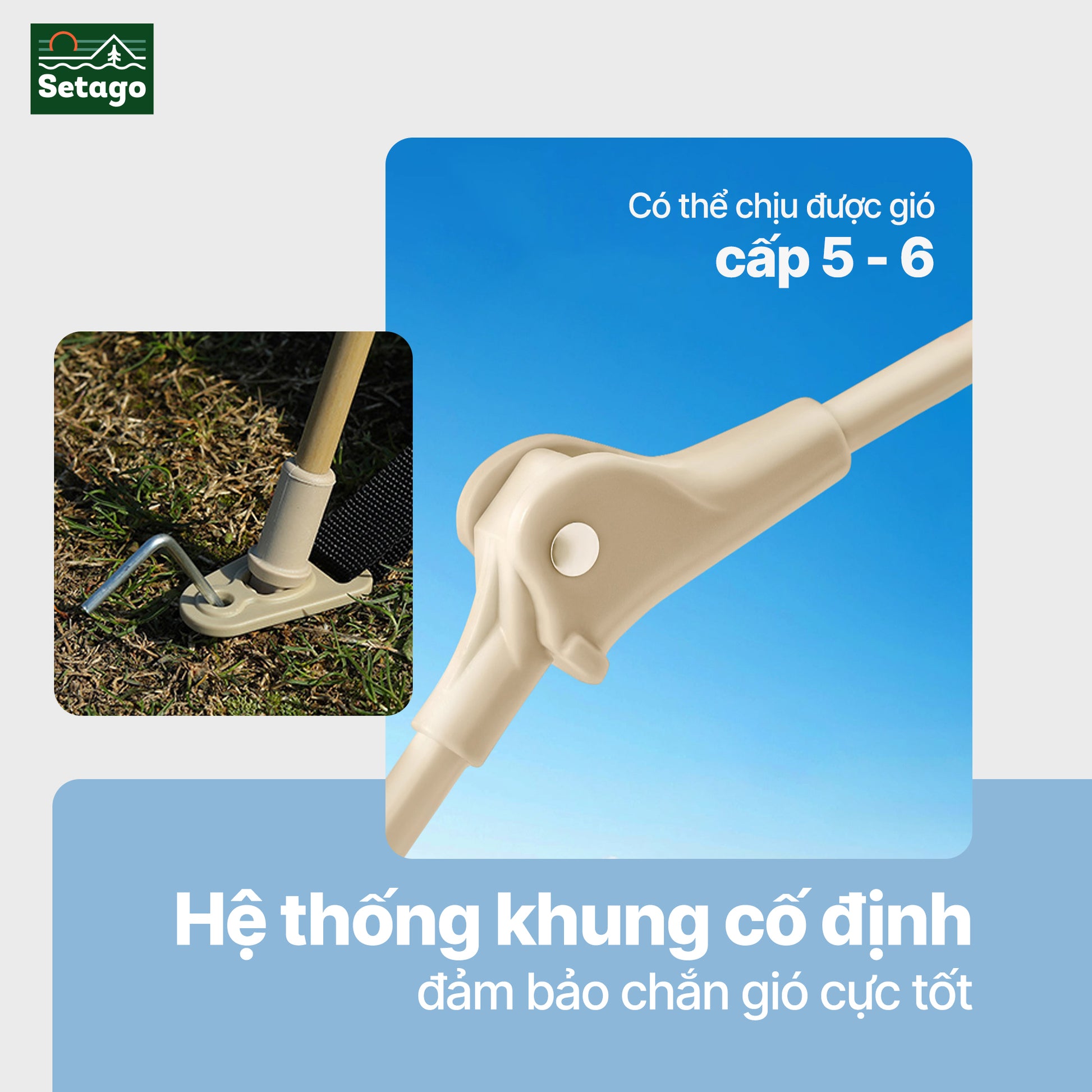 Lều tự bung Nomora, không gian lớn - chống nắng, mưa, cản gió
