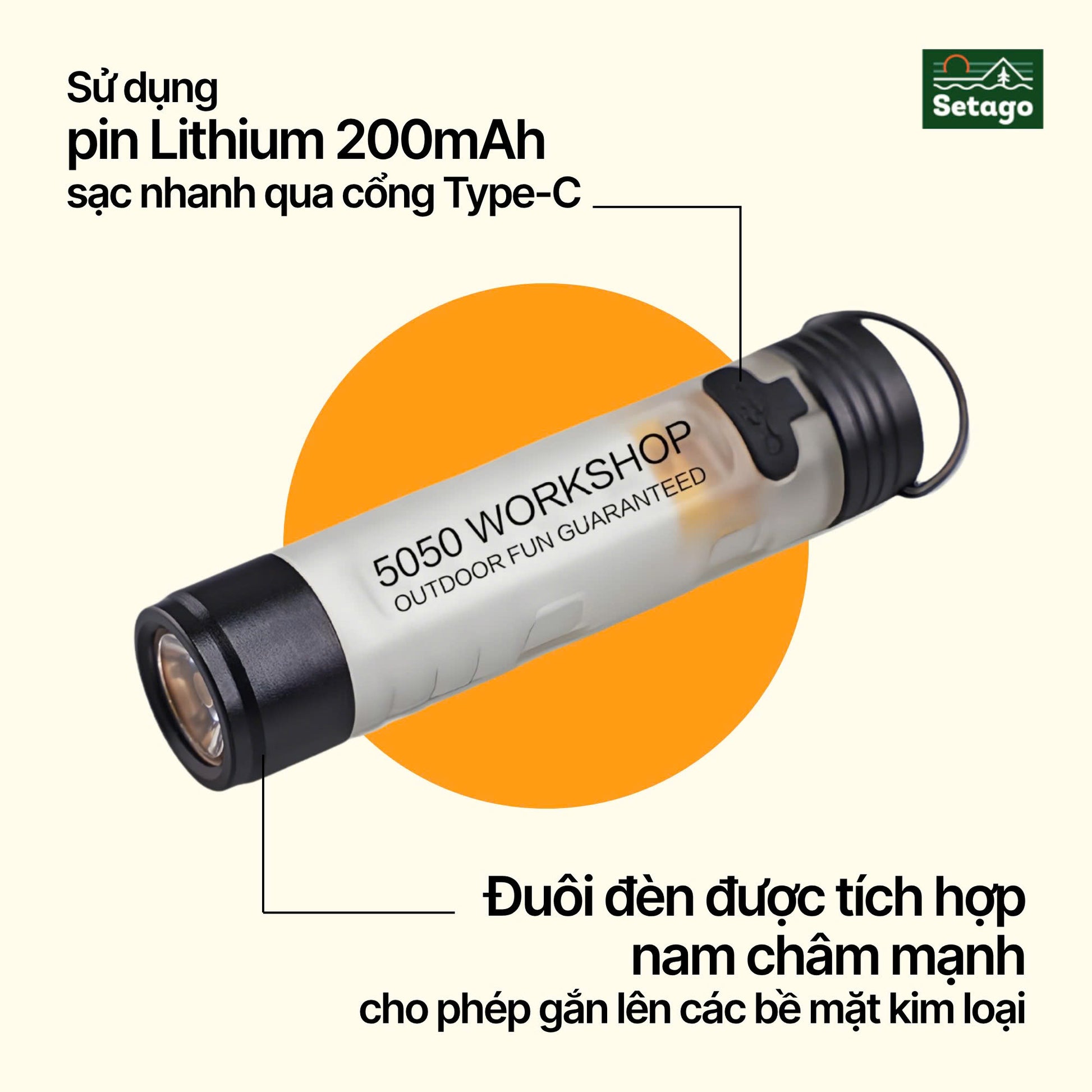 Đèn cắm trại mini - dễ dùng , đa năng