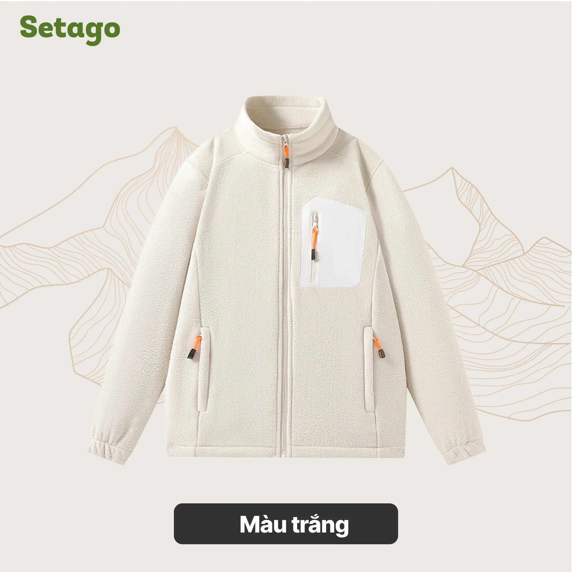 Áo khoác nỉ lông cừu Midzip – Ấm, Nhẹ, Linh Hoạt