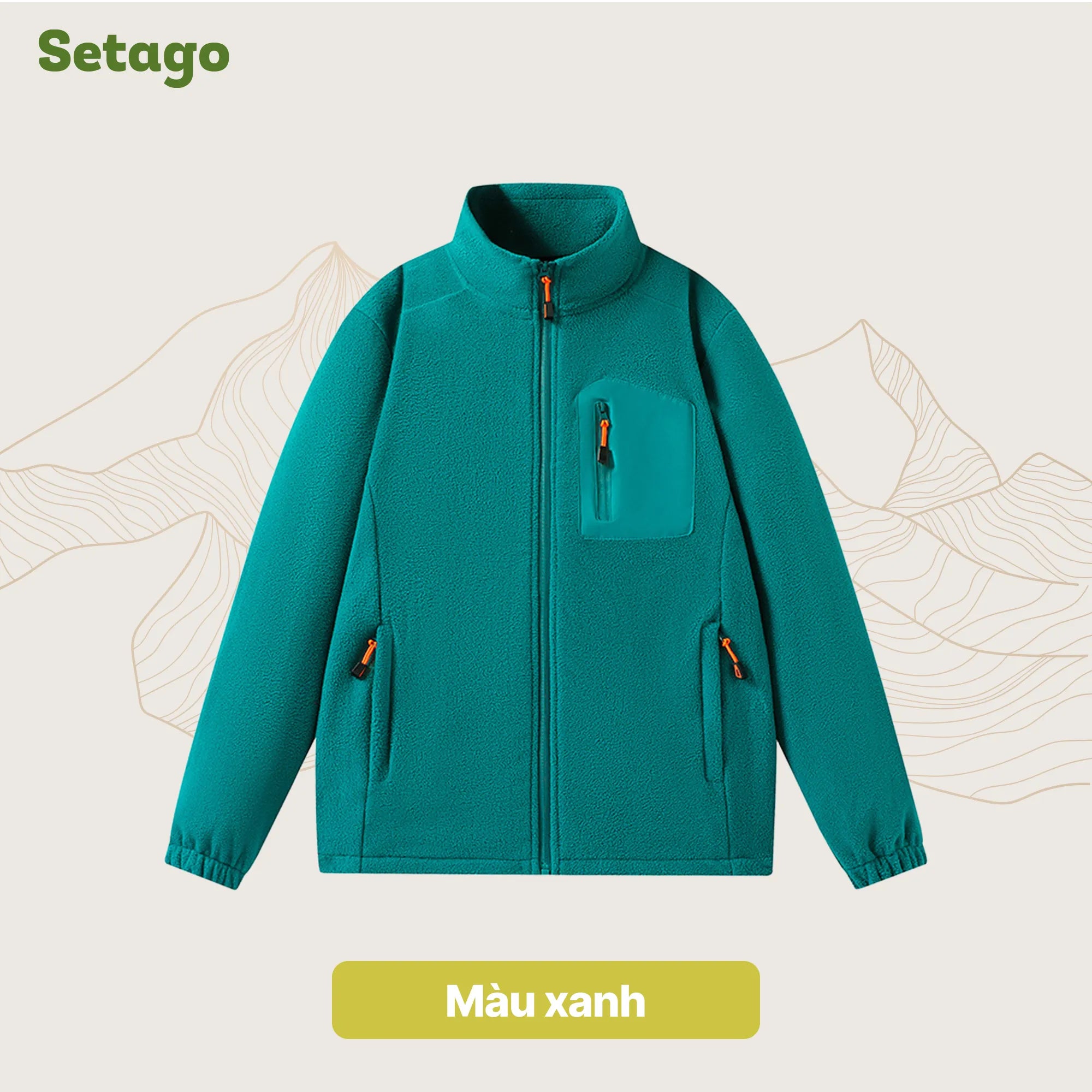 Áo khoác nỉ lông cừu Midzip – Ấm, Nhẹ, Linh Hoạt