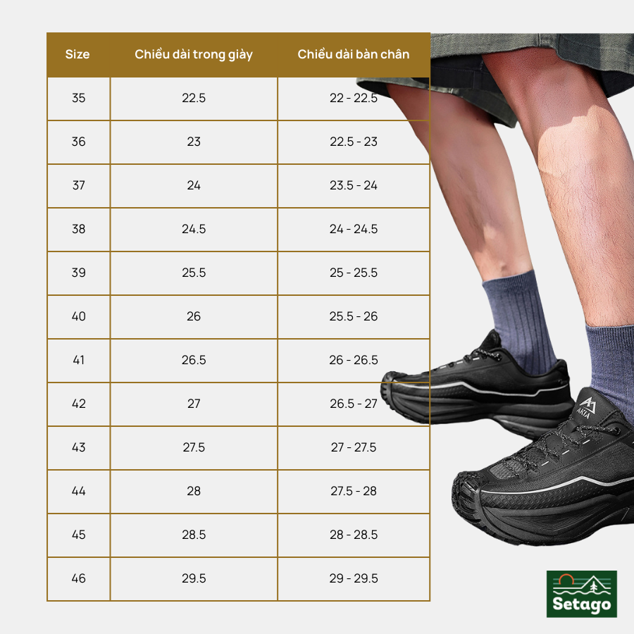 Giày thể thao AKIA - Bám đường, chống nước, linh hoạt cho mọi địa hình