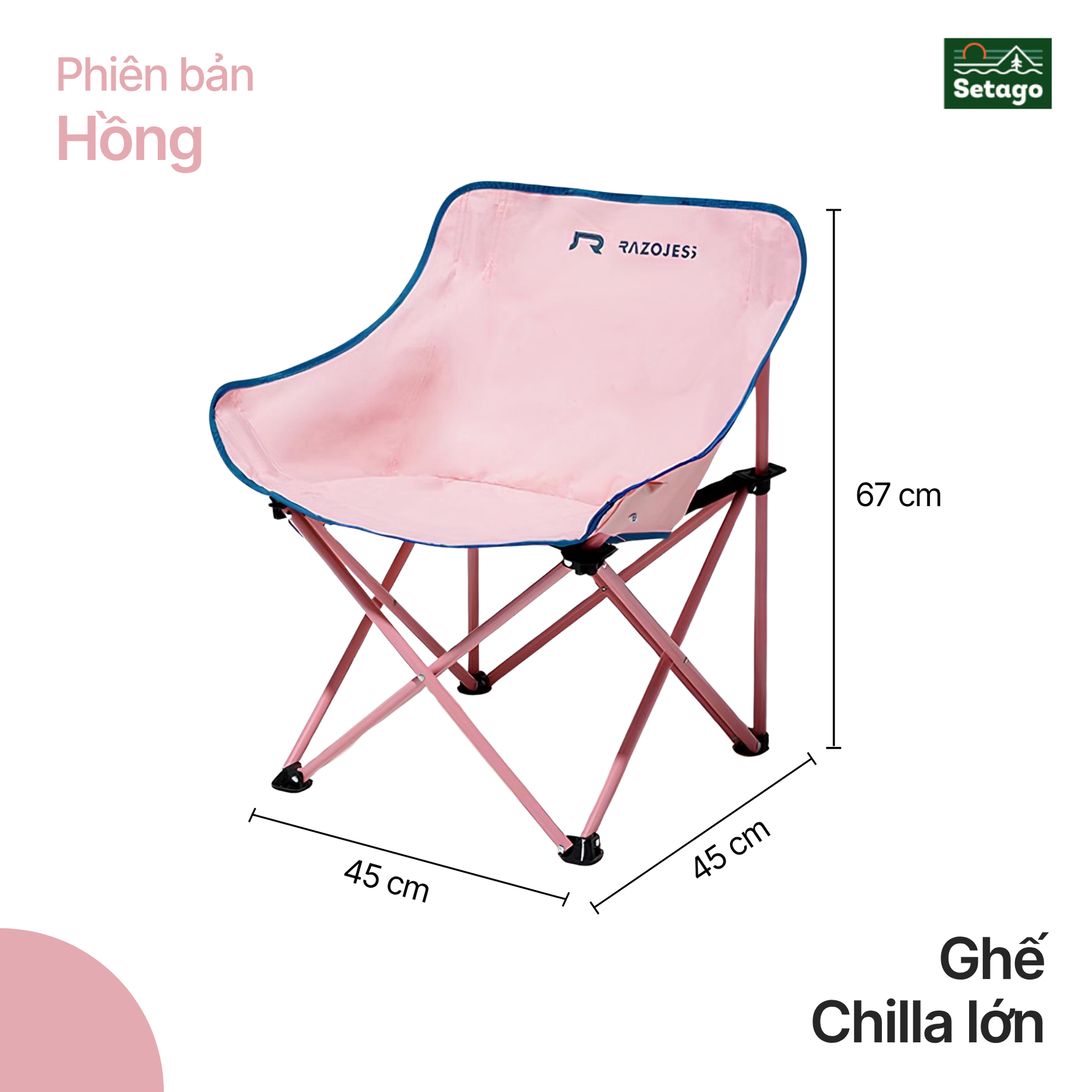 Ghế camping Chilla - Tiện lợi, nhỏ gọn,  nhiều màu sắc