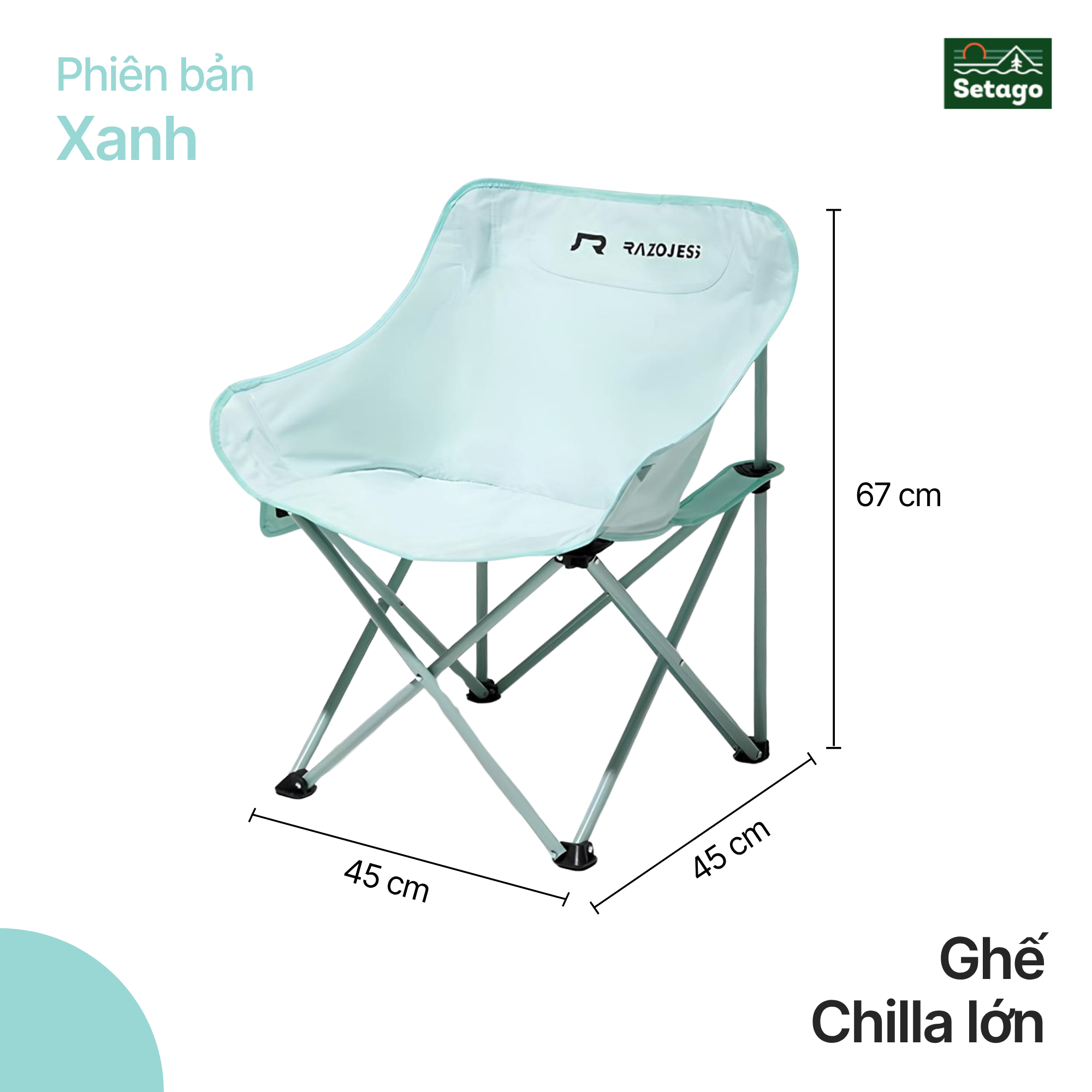 Ghế camping Chilla - Tiện lợi, nhỏ gọn,  nhiều màu sắc