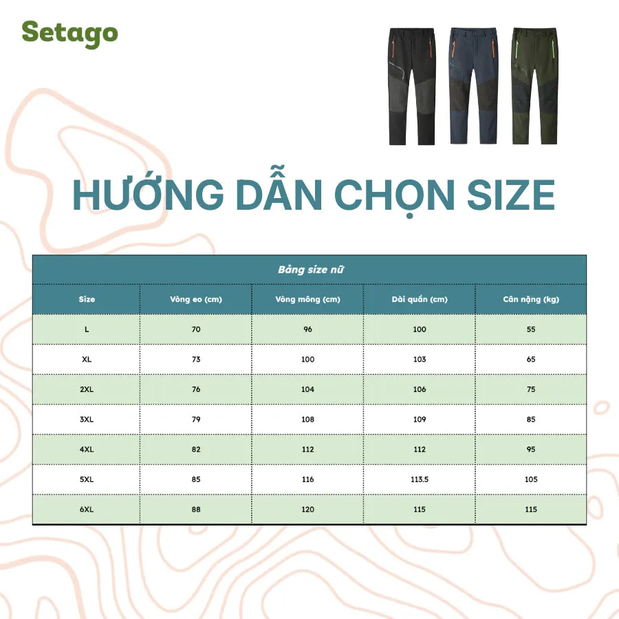 Quần leo núi lót nỉ mùa đông Alaska - Giữ ấm, trượt nước, chống mài mòn