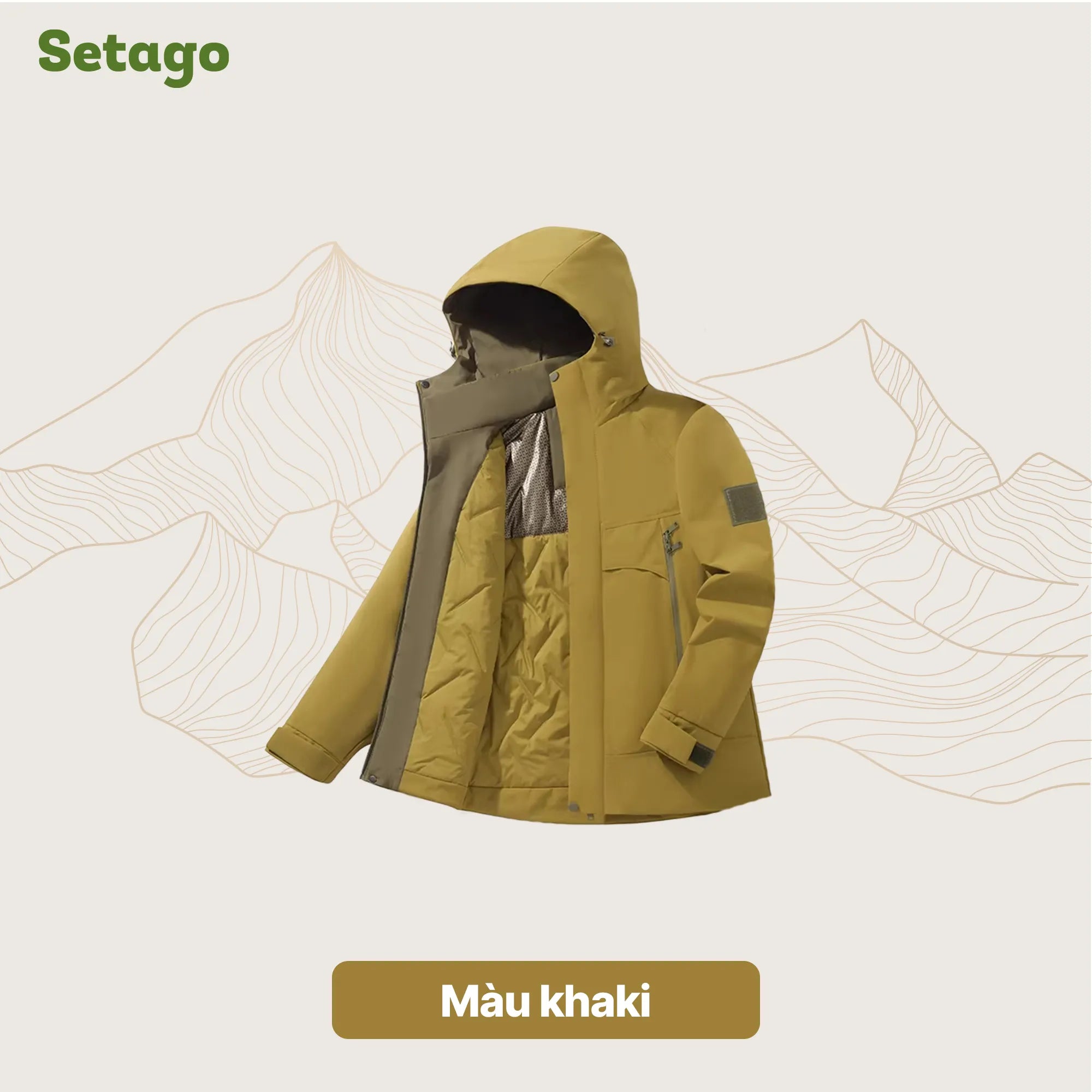 Áo khoác phao dã ngoại lông cừu kháng nước gọn nhẹ Stormer