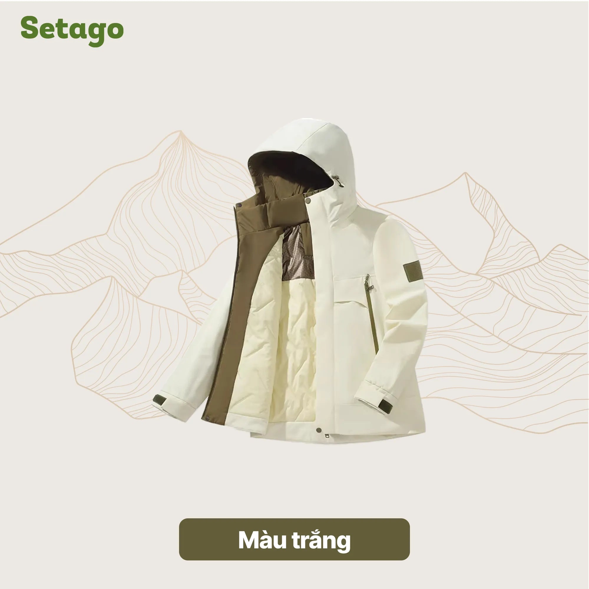 Áo khoác phao dã ngoại lông cừu kháng nước gọn nhẹ Stormer