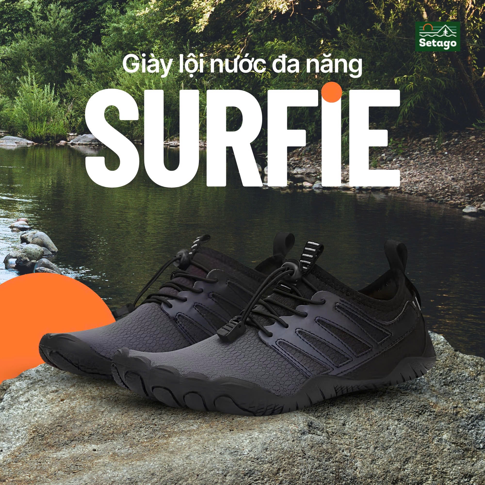 Giày lội nước, lặn biển - thoáng khí, chống trượt, đàn hồi