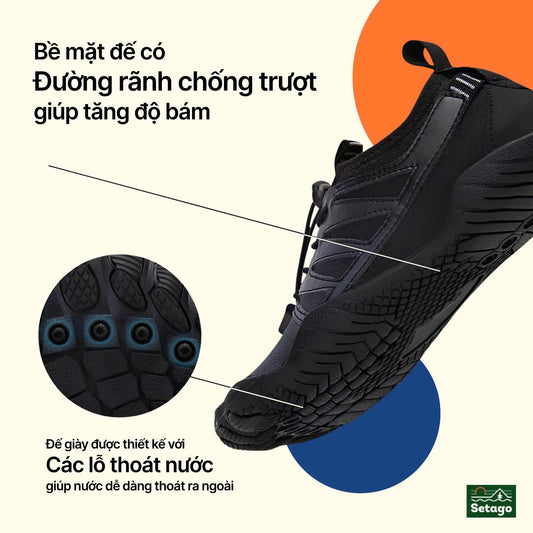 Giày lội nước, lặn biển - thoáng khí, chống trượt, đàn hồi