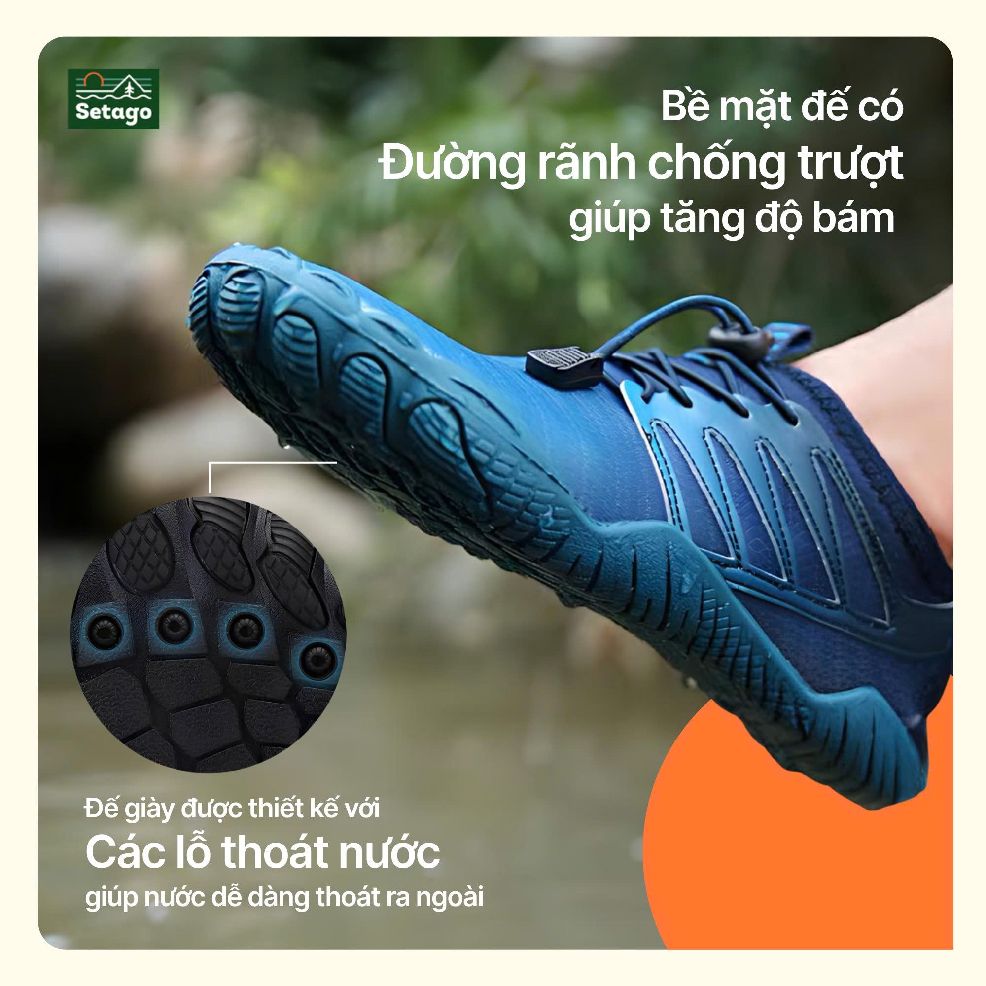 Giày lội nước, lặn biển - thoáng khí, chống trượt, đàn hồi