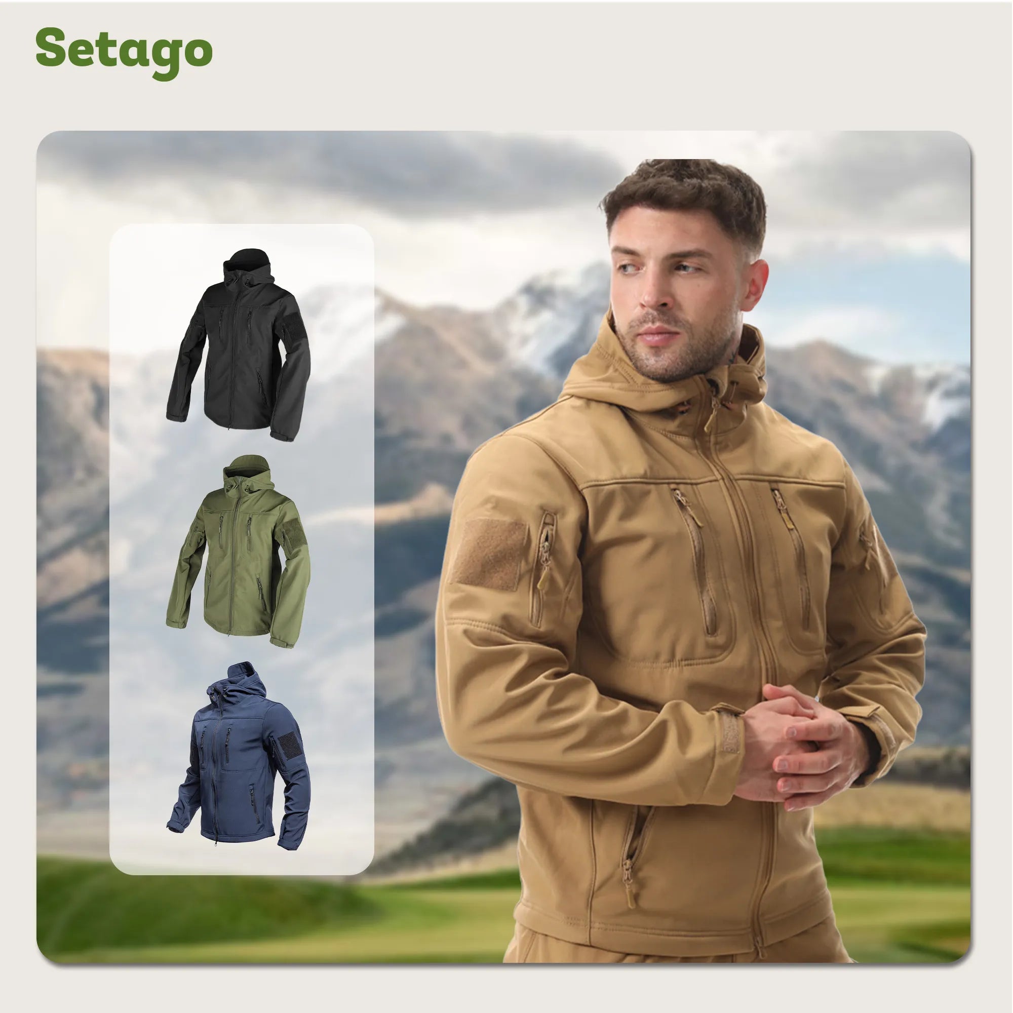 Áo khoác dã ngoại dáng quân đội Tactical V2