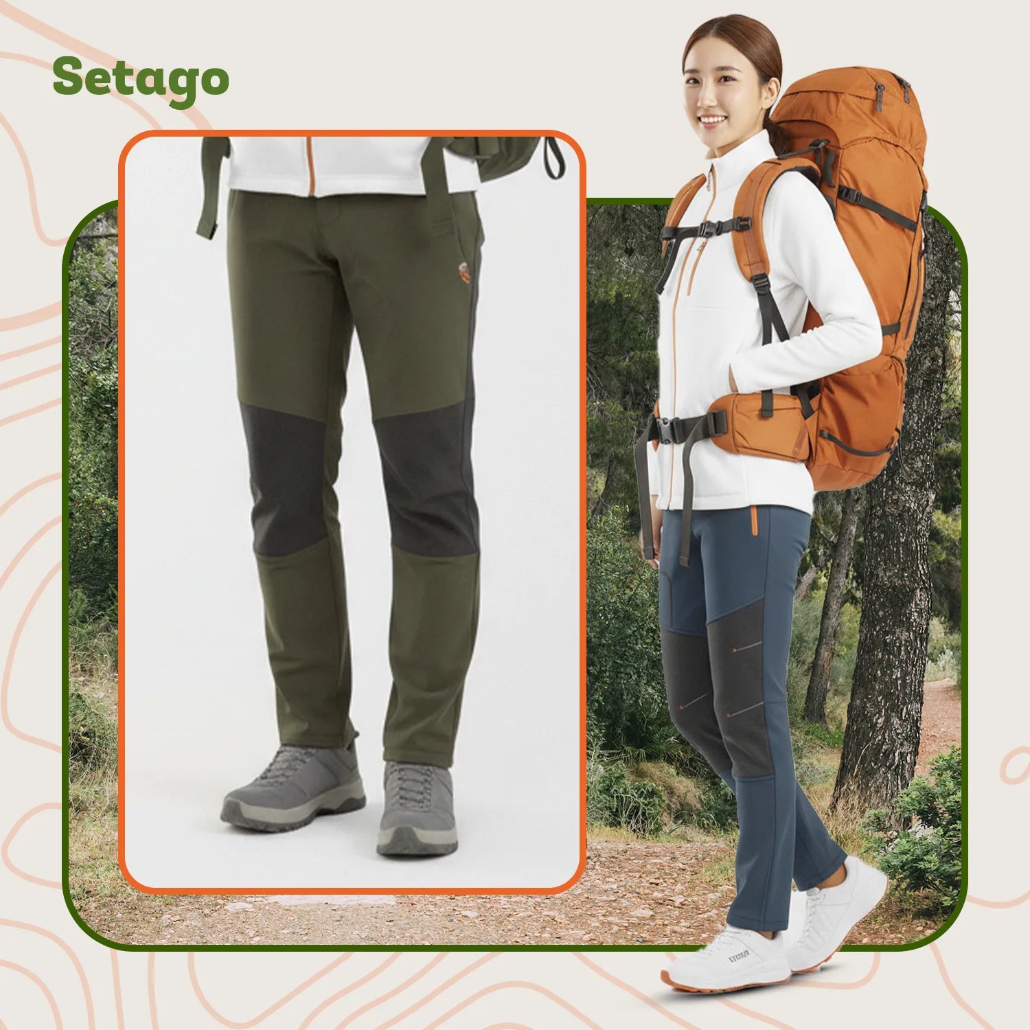 Quần leo núi lót nỉ mùa đông Alaska - Giữ ấm, trượt nước, chống mài mòn