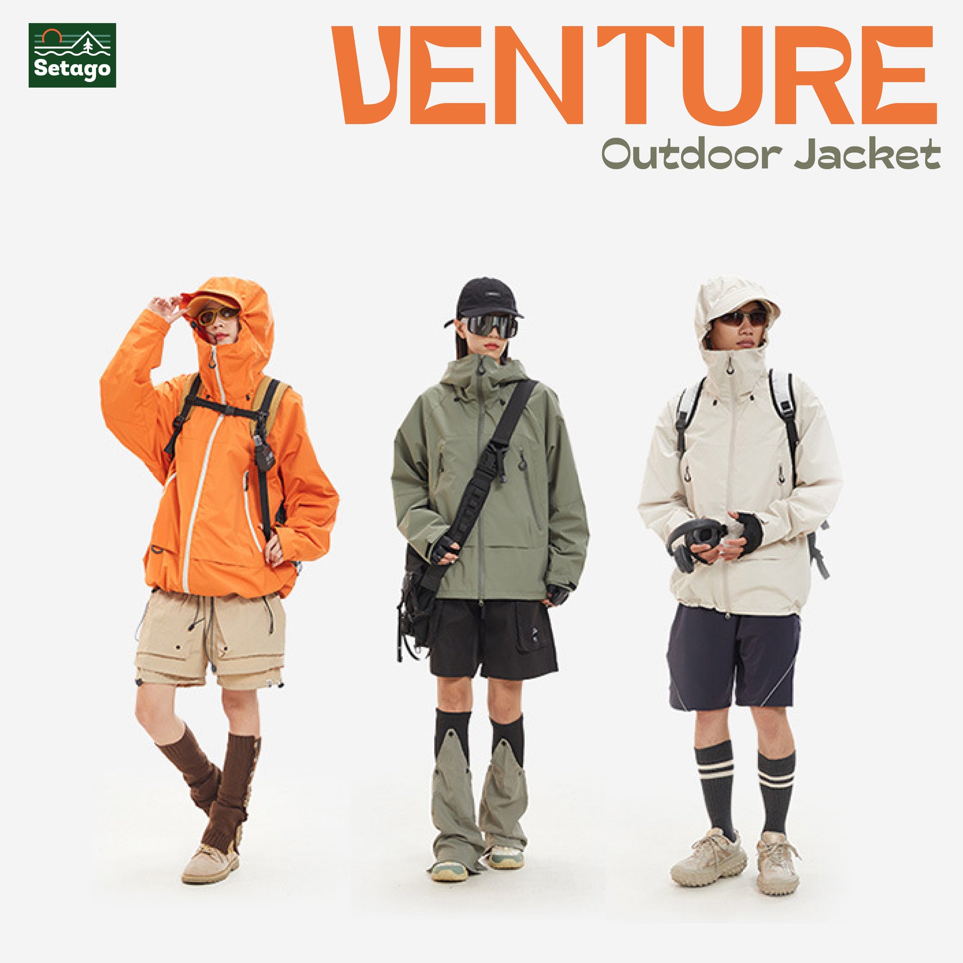 Áo khoác dã ngoại Venture - vải Teflon 3 lớp chống nước, chống bám, bẩn chống gió lạnh