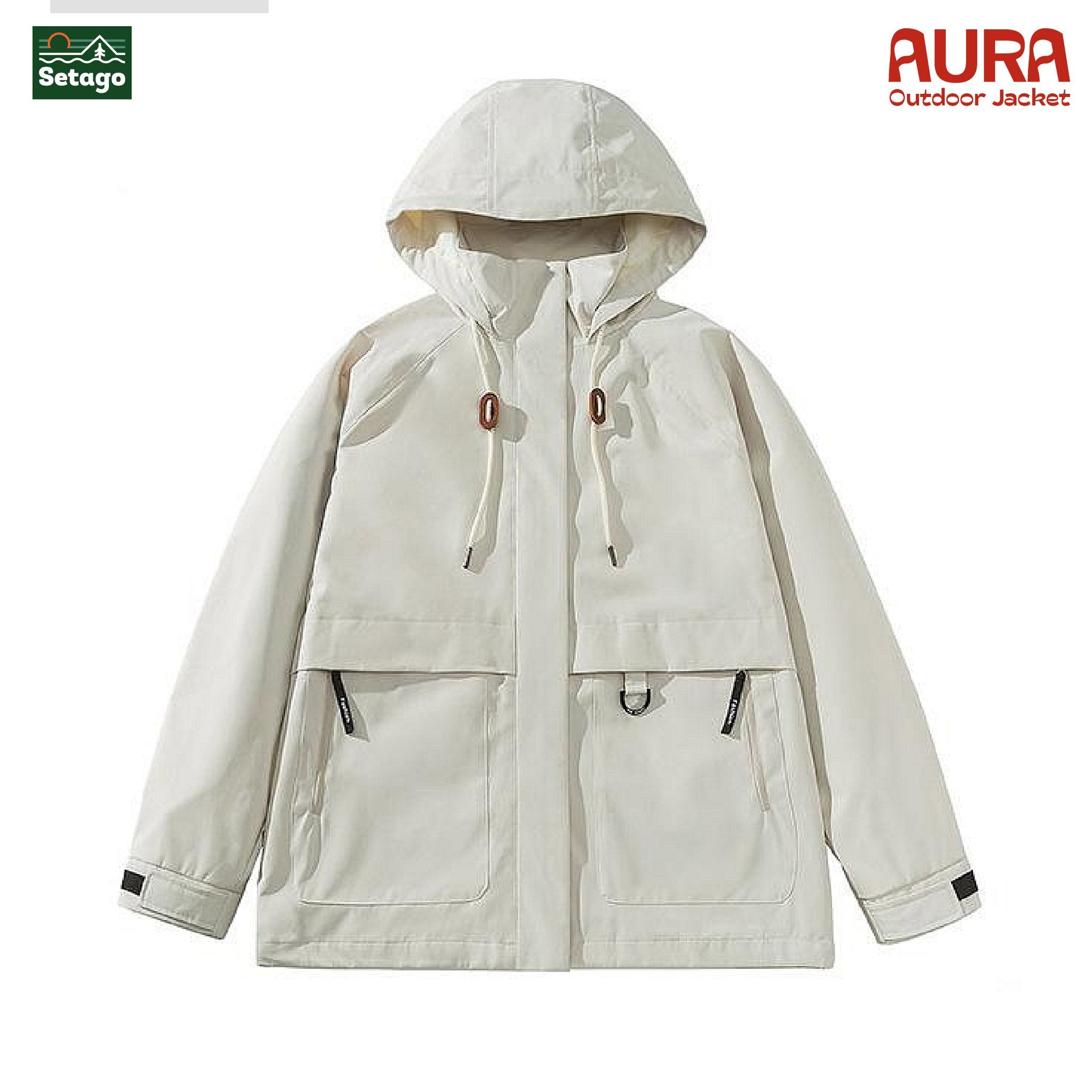 Áo khoác dã ngoại Aura - dáng oversize năng động với cổ cao giúp chống gió, chống thấm nước, chống nắng tối ưu