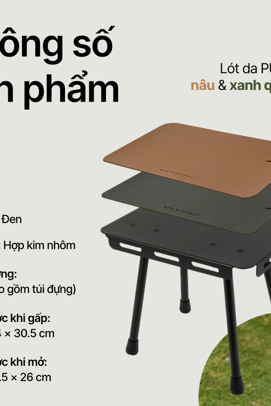 Bàn Modi - siêu gọn, nhẹ tiện lợi, đựng vừa trong thùng gấp boxable, Balo