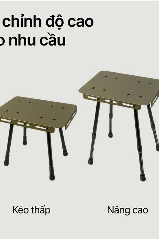 Bàn Modi - siêu gọn, nhẹ tiện lợi, đựng vừa trong thùng gấp boxable, Balo
