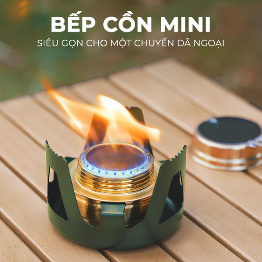 Bếp cồn cắm trại - Chất liệu xịn, đa dạng màu sắc và cực tiện lợi, nhỏ gọn khi mang đi du lịch, giúp chế biến món ăn, đồ uống nóng nhanh chóng