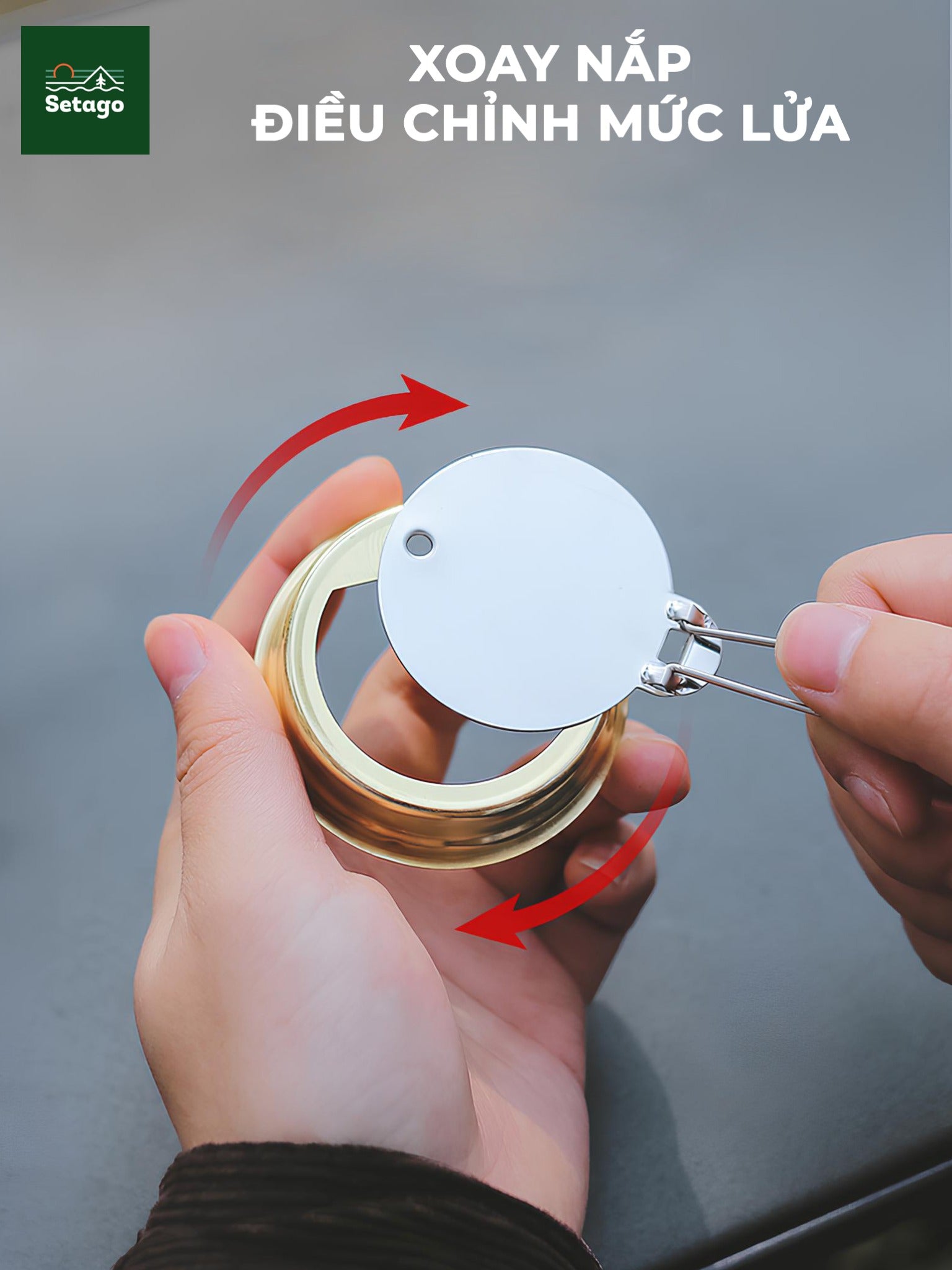 Bếp cồn cắm trại - Chất liệu xịn, đa dạng màu sắc và cực tiện lợi, nhỏ gọn khi mang đi du lịch, giúp chế biến món ăn, đồ uống nóng nhanh chóng