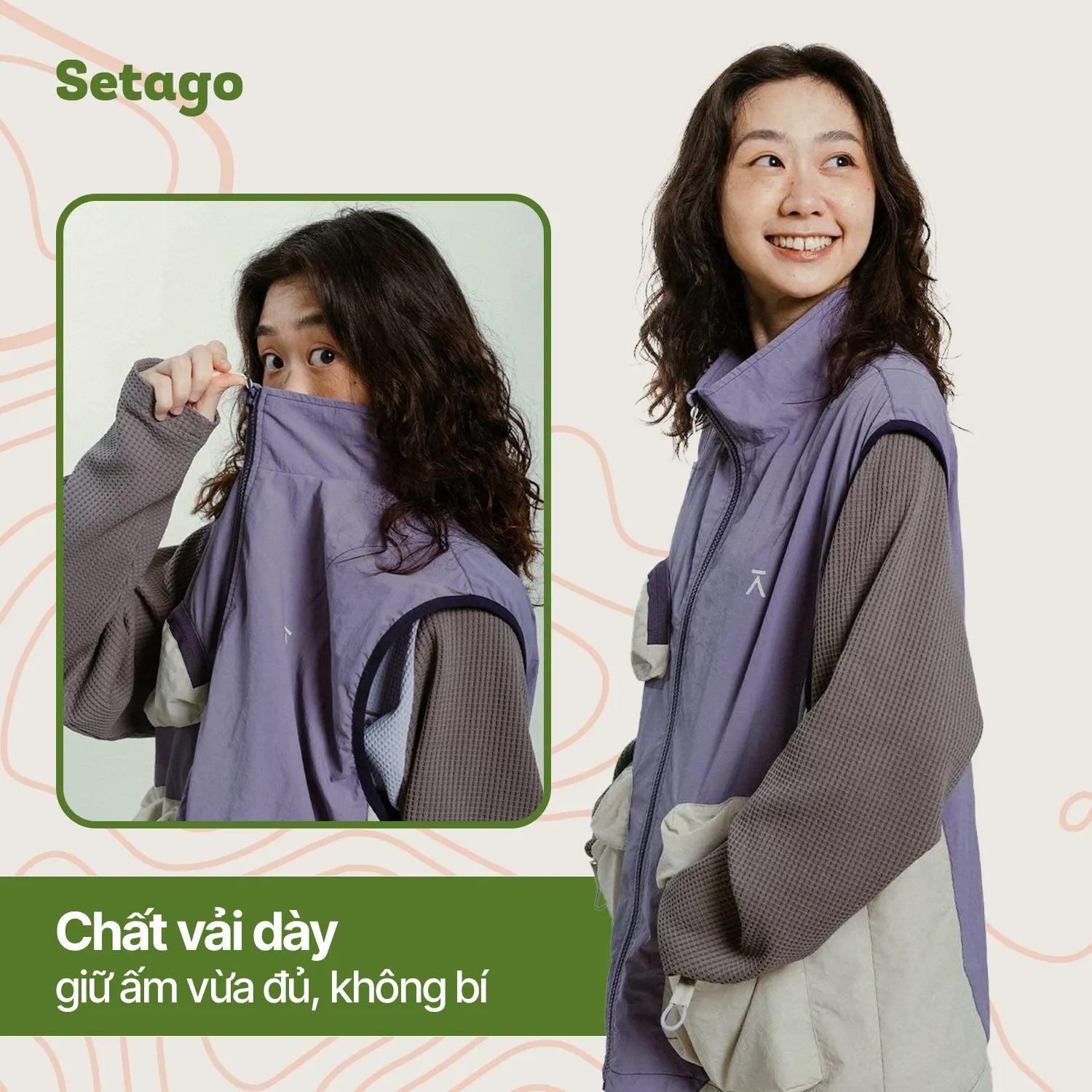Áo gile Pockit Setago đa năng nhiều túi