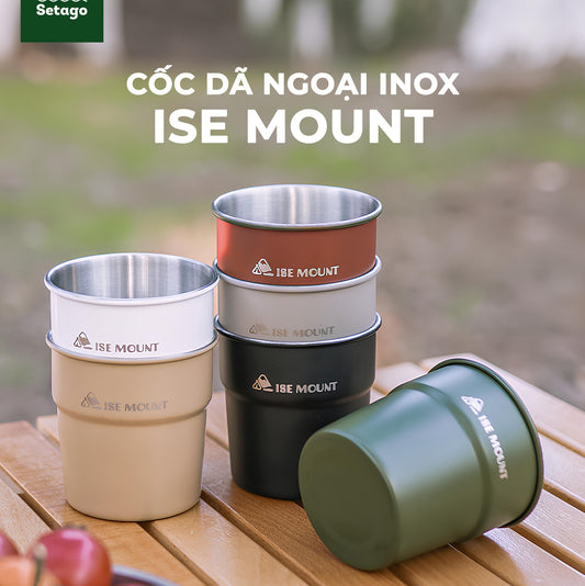 Cốc inox dã ngoại, cắm trại xinh xắn, dày dặn, nhiều màu sắc và có thể xếp chồng phù hợp cho gia đình, nhóm bạn