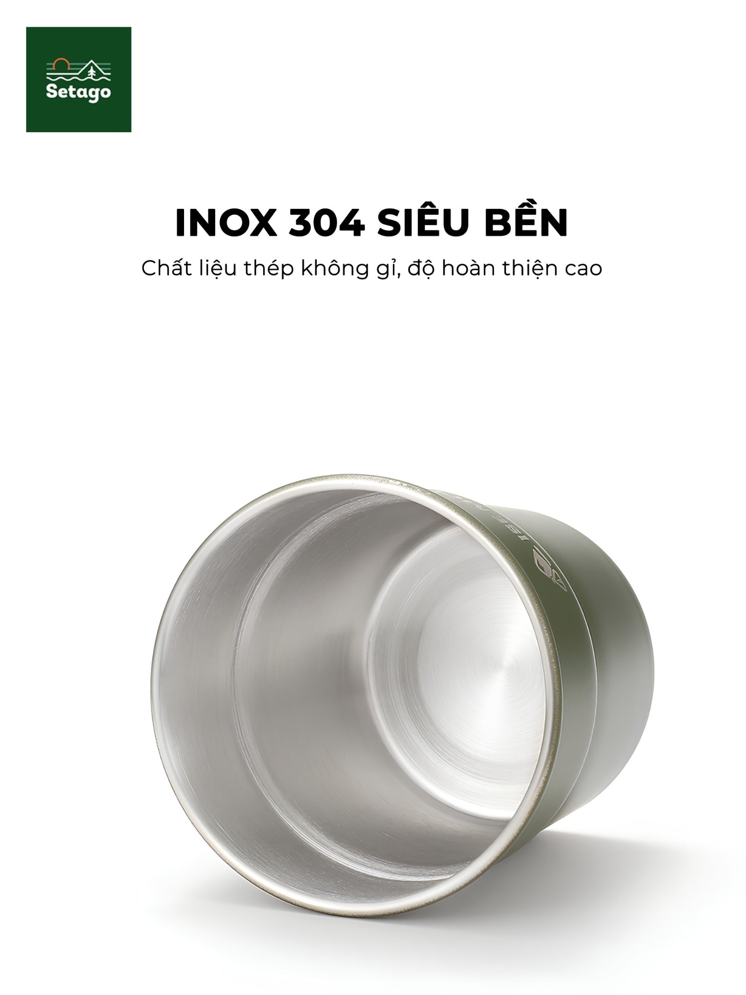 Cốc inox dã ngoại, cắm trại xinh xắn, dày dặn, nhiều màu sắc và có thể xếp chồng phù hợp cho gia đình, nhóm bạn
